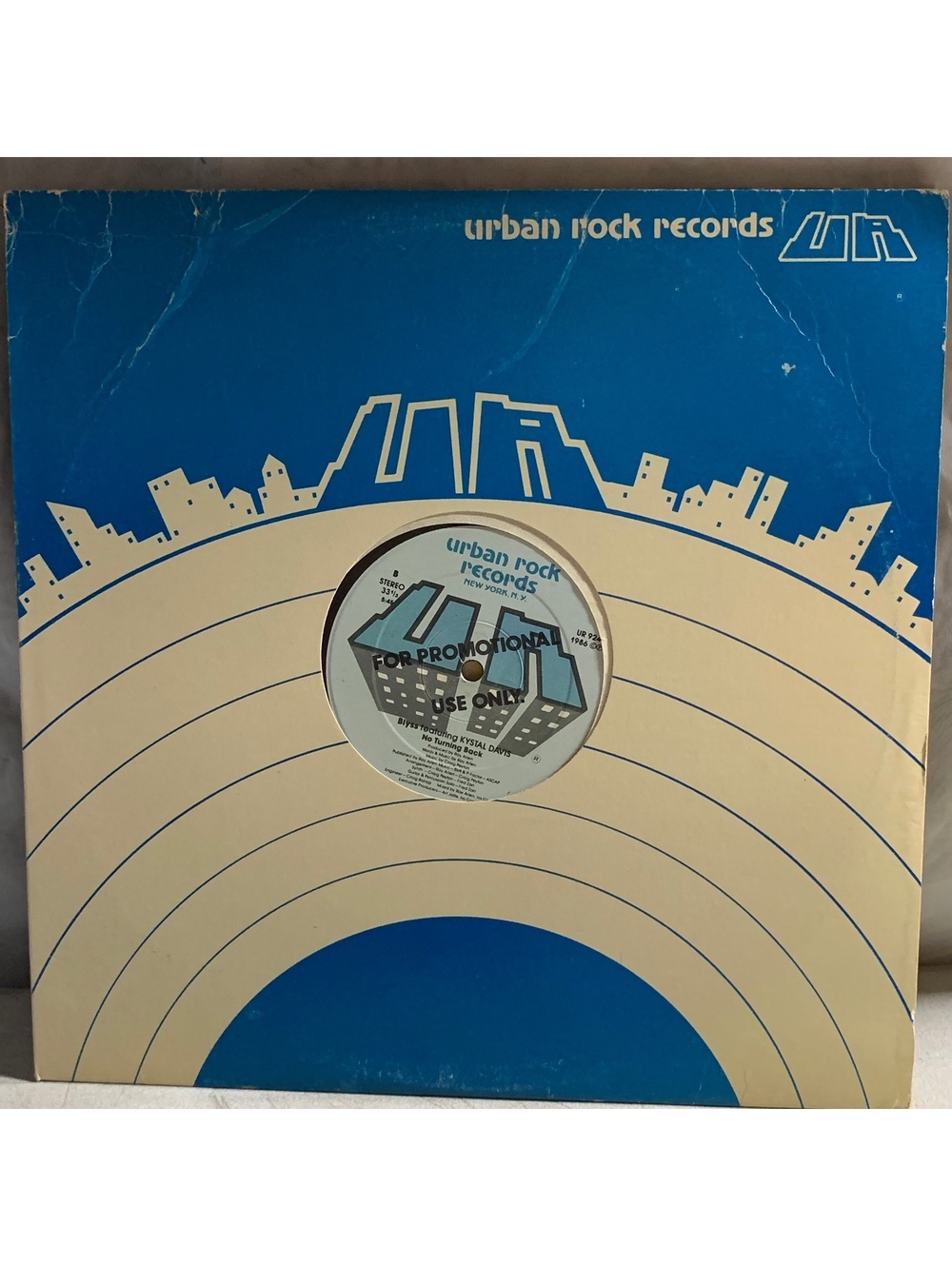 Urban Rock Records Promo Vinyl Single Record in Cream Sleeve Fair Condition